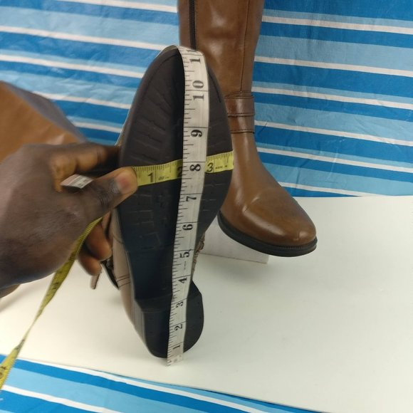 GENUINE LEATHER COUNTRY ENGLISHWOMAN TALL FULL ZIP RIDING BOOT  8.5US/6.5UK - Picture 3 of 4